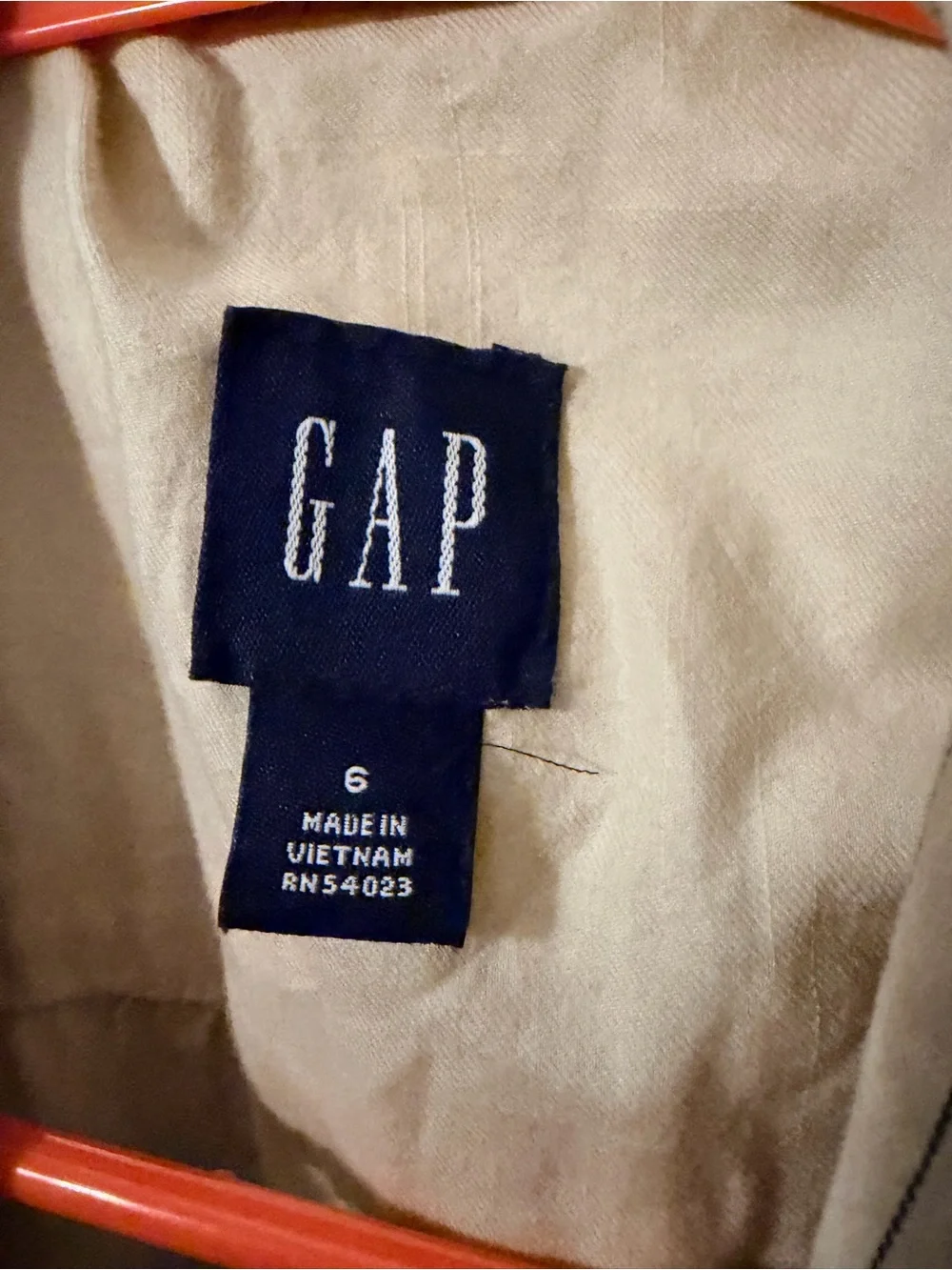 GAP Women's Cream Pinstriped Blazer